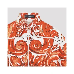 Dolce & Gabbana Popeline Maiolica Shirt