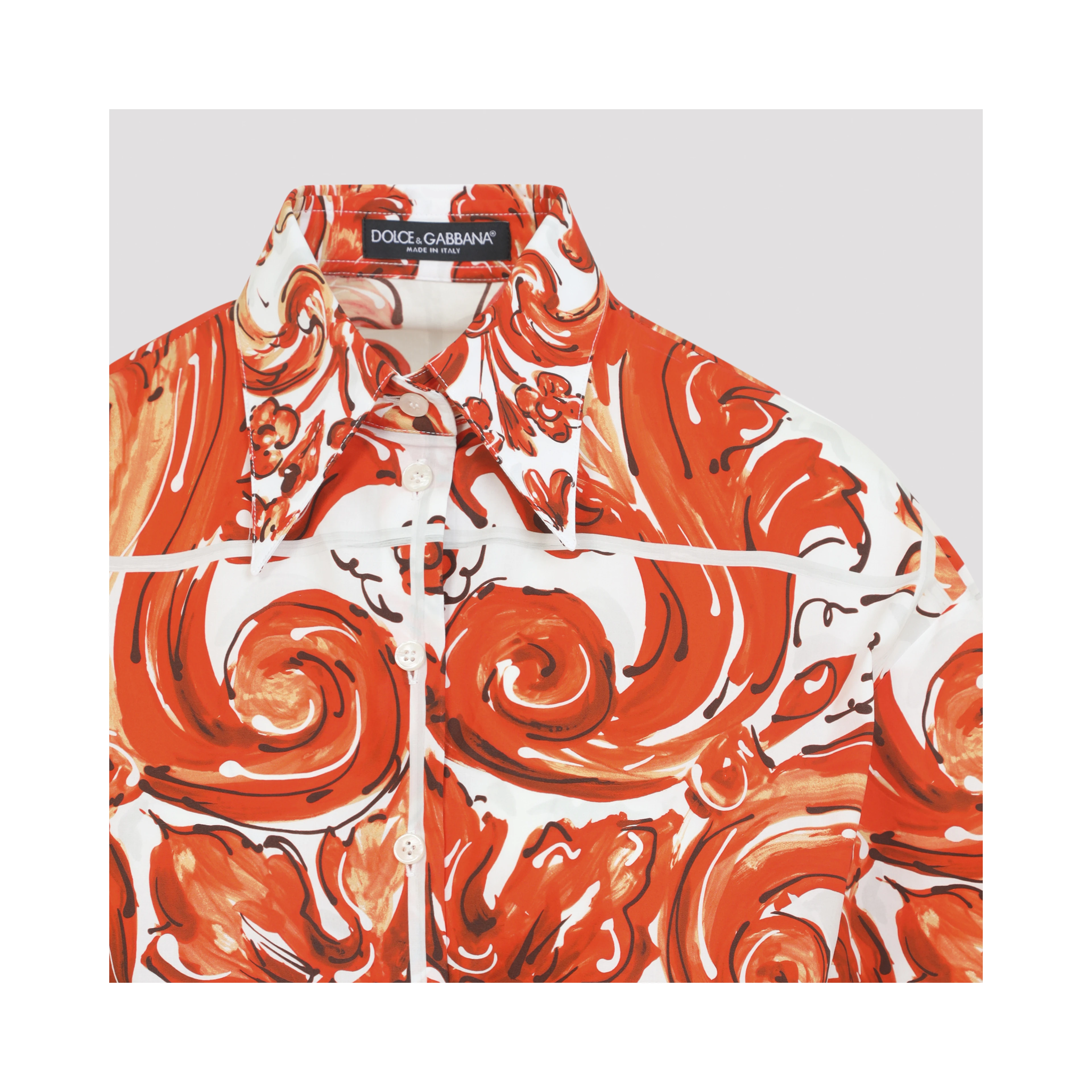 Dolce & Gabbana Popeline Maiolica Shirt