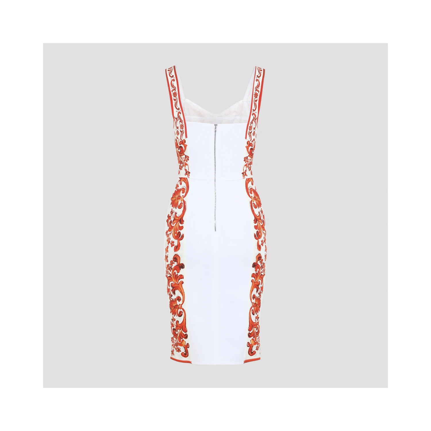 Dolce & Gabbana Charmeuse Maiolica Midi Dress