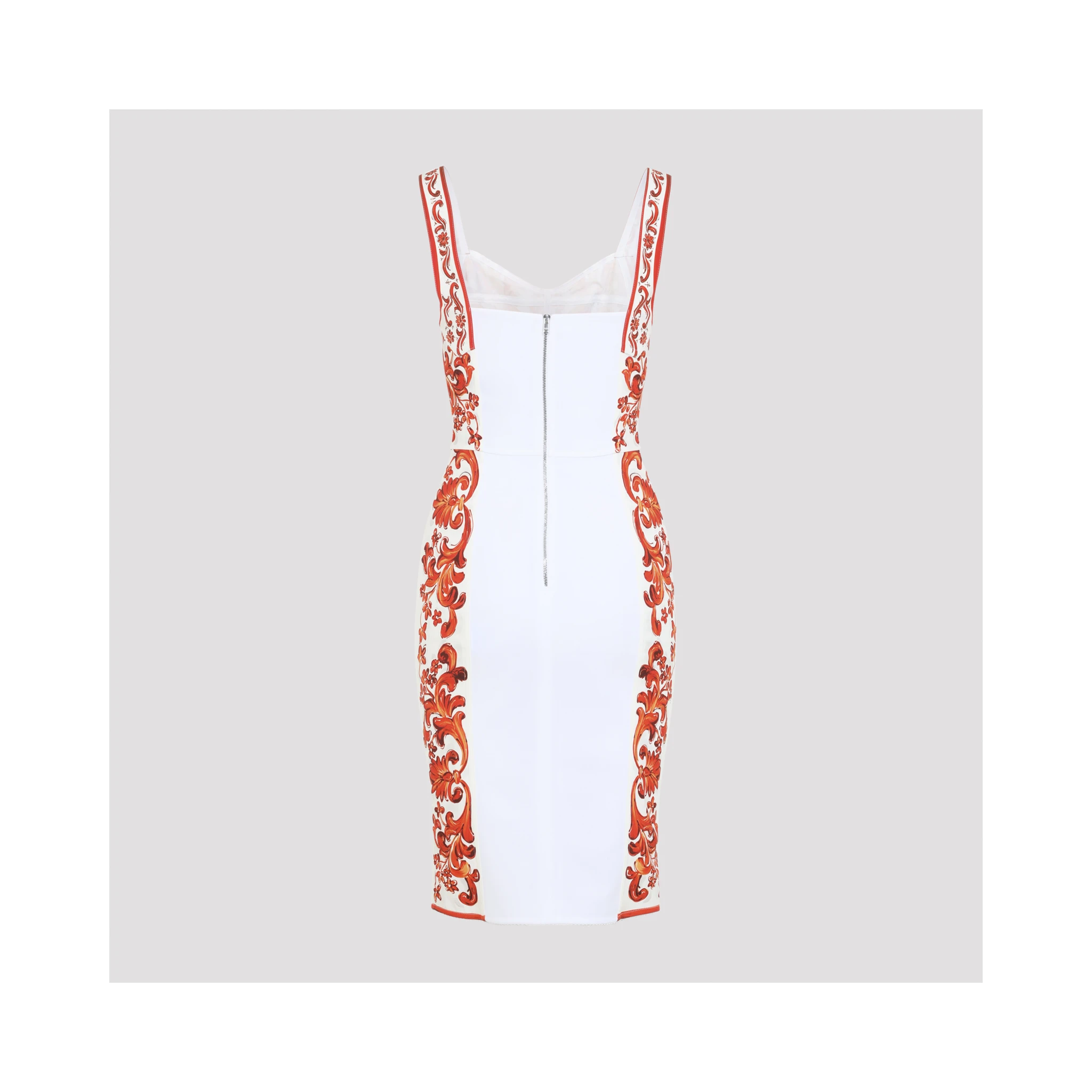 Dolce & Gabbana Charmeuse Maiolica Midi Dress
