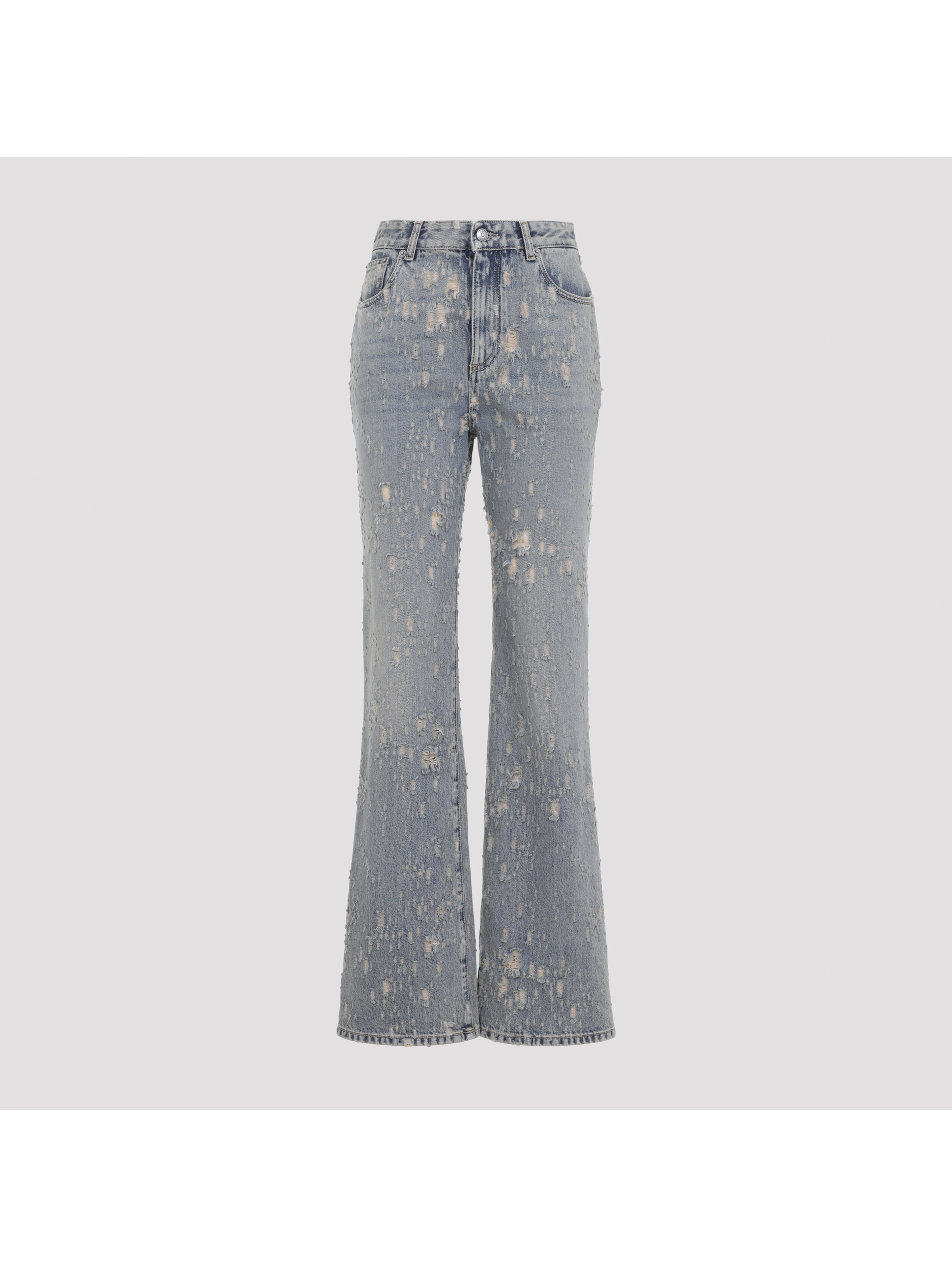 Alexander McQueen Distressed Flared Jeans