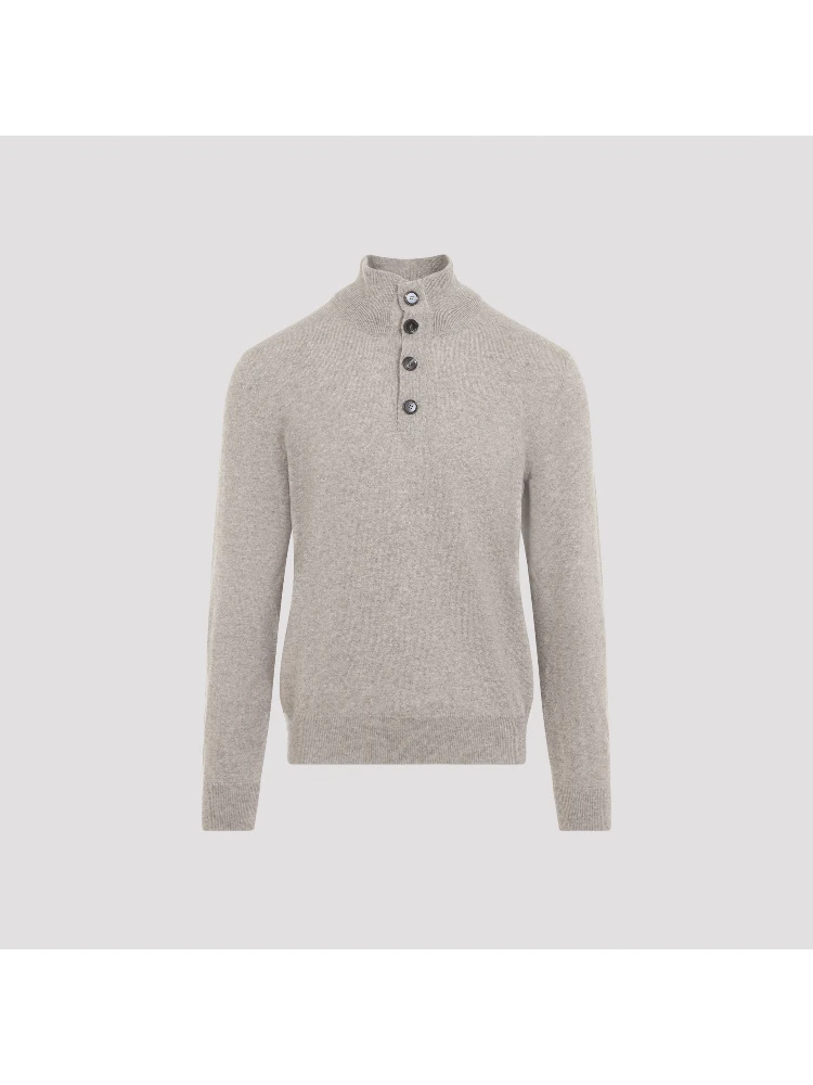 Brioni Half-Button Up Sweater