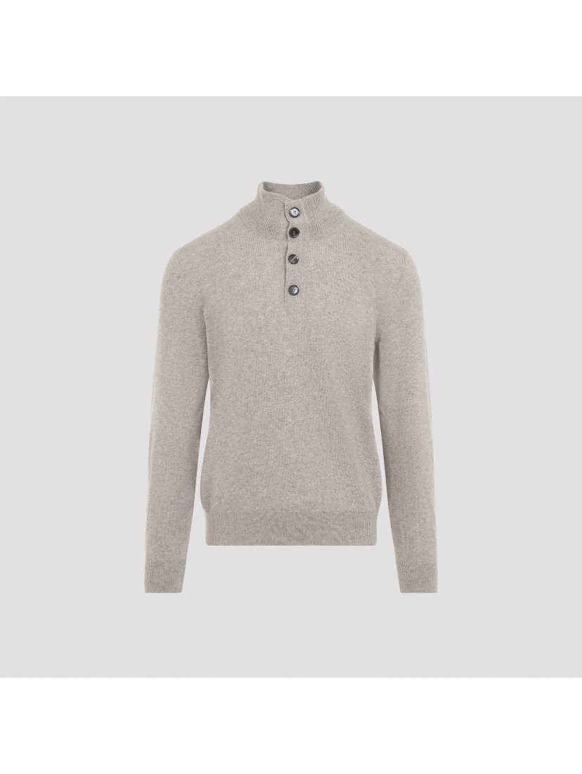 Brioni Half-Button Up Sweater