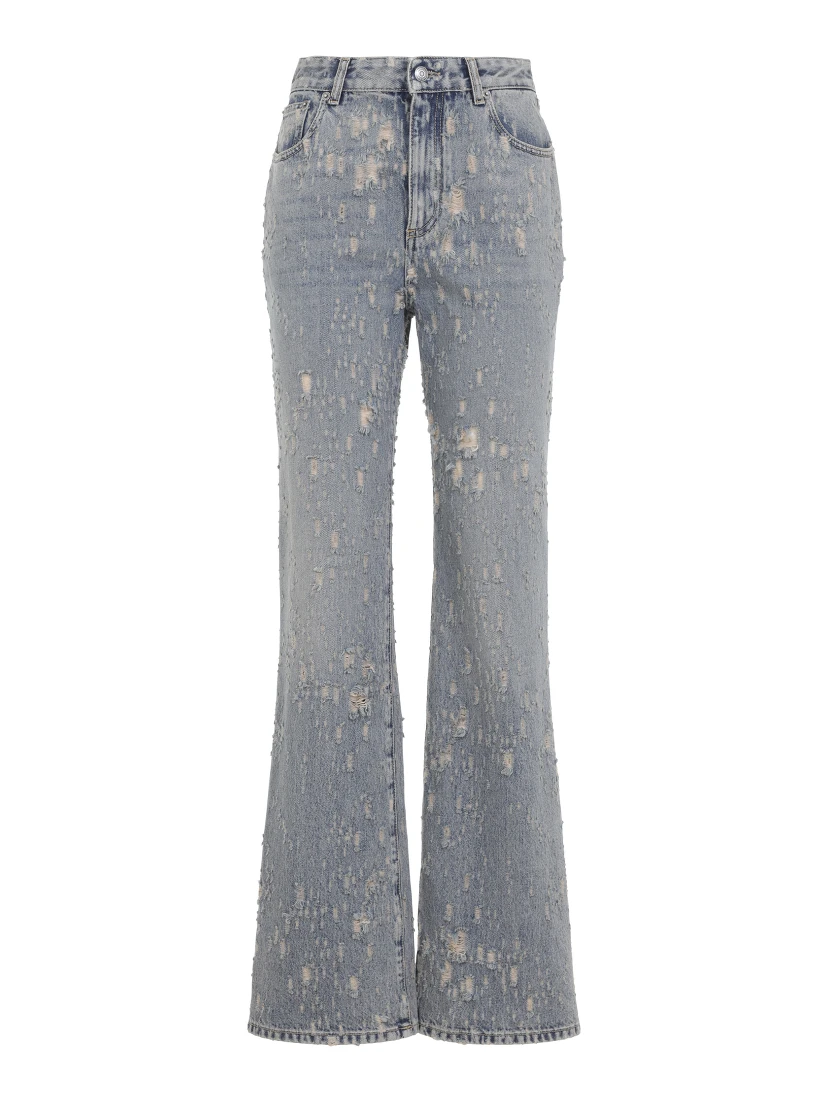 Alexander McQueen Distressed Flared Jeans
