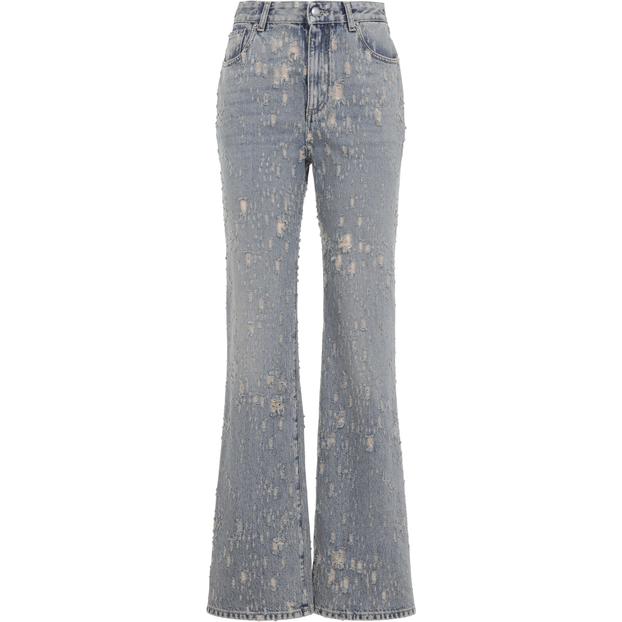 Alexander McQueen Distressed Flared Jeans