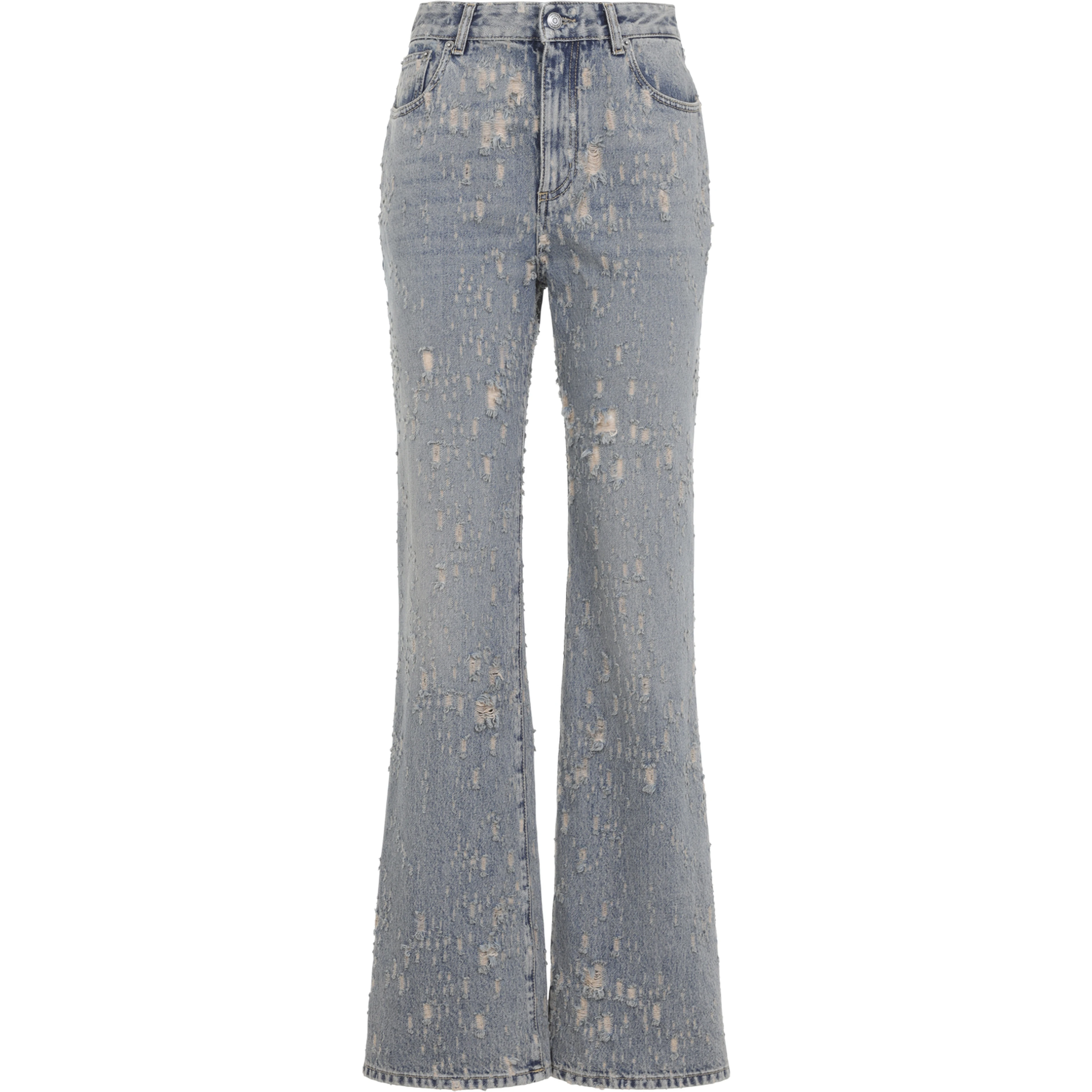 Alexander McQueen Distressed Flared Jeans