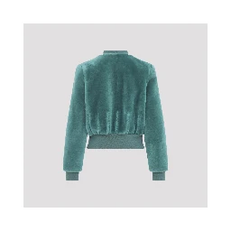 Alexander McQueen Cropped Shearling Bomber Jacket