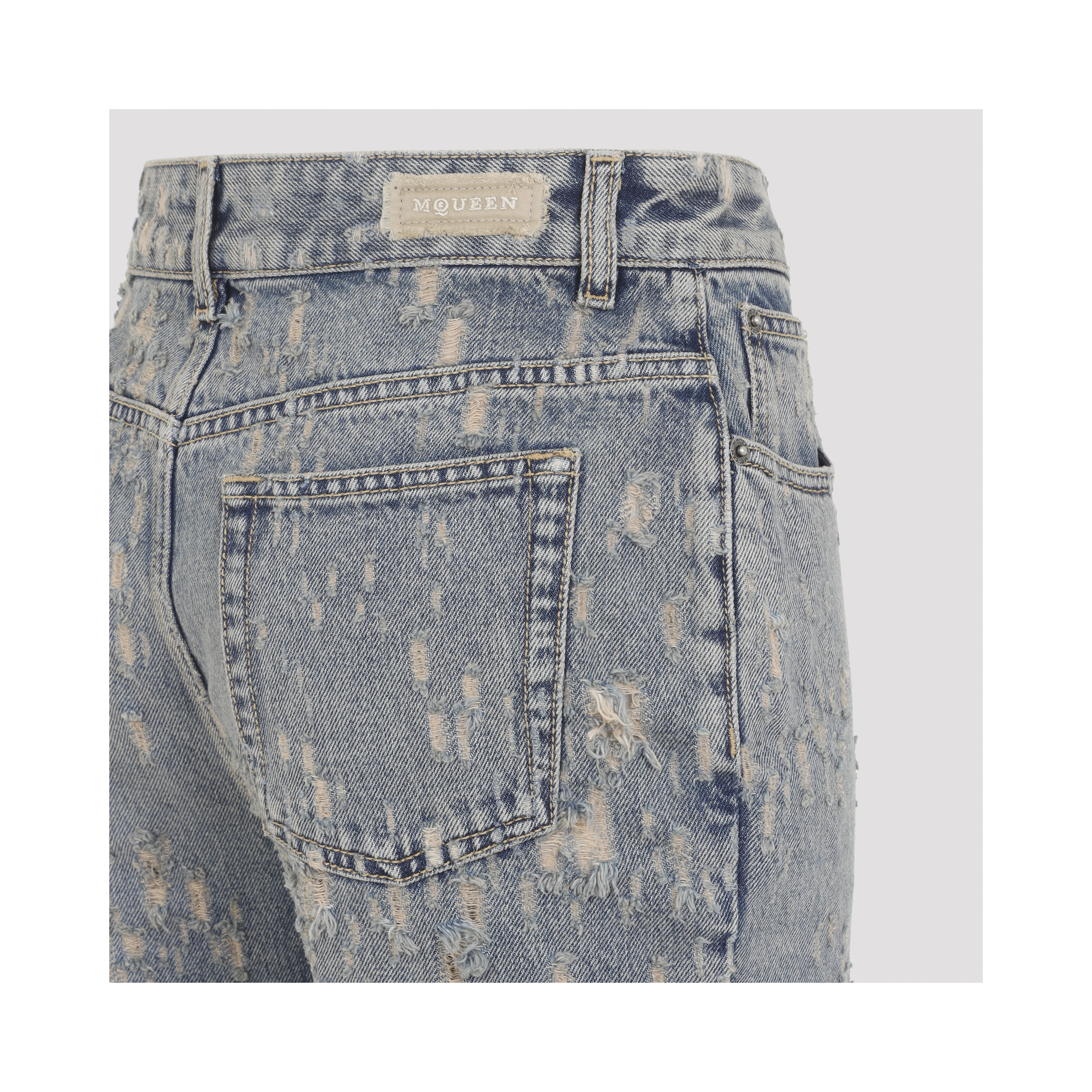Alexander McQueen Distressed Flared Jeans