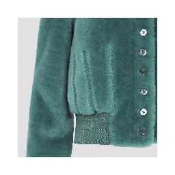 Alexander McQueen Cropped Shearling Bomber Jacket