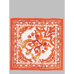 FOULARD IN TWILL DI SETA STAMPA MAIOLICA