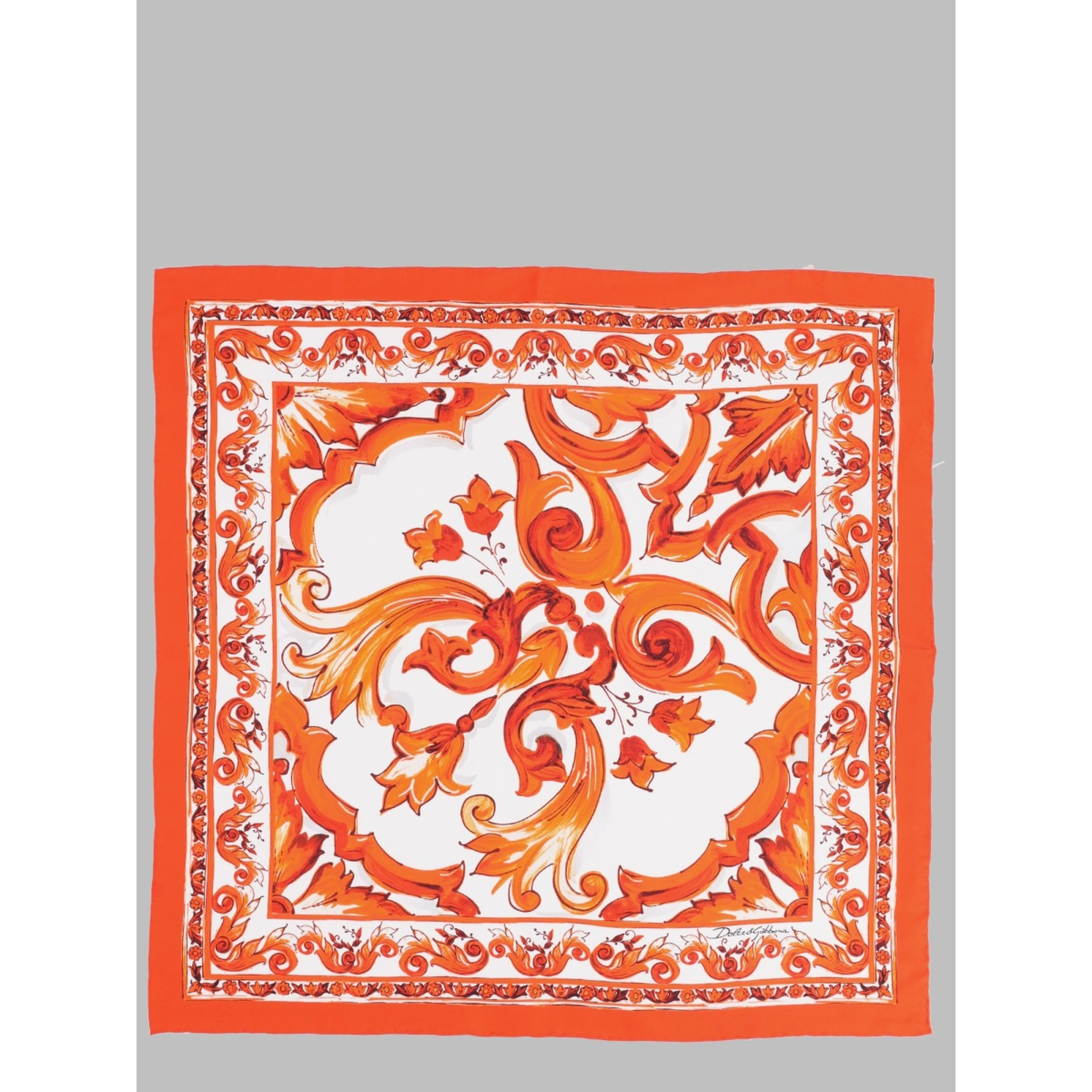 FOULARD IN TWILL DI SETA STAMPA MAIOLICA