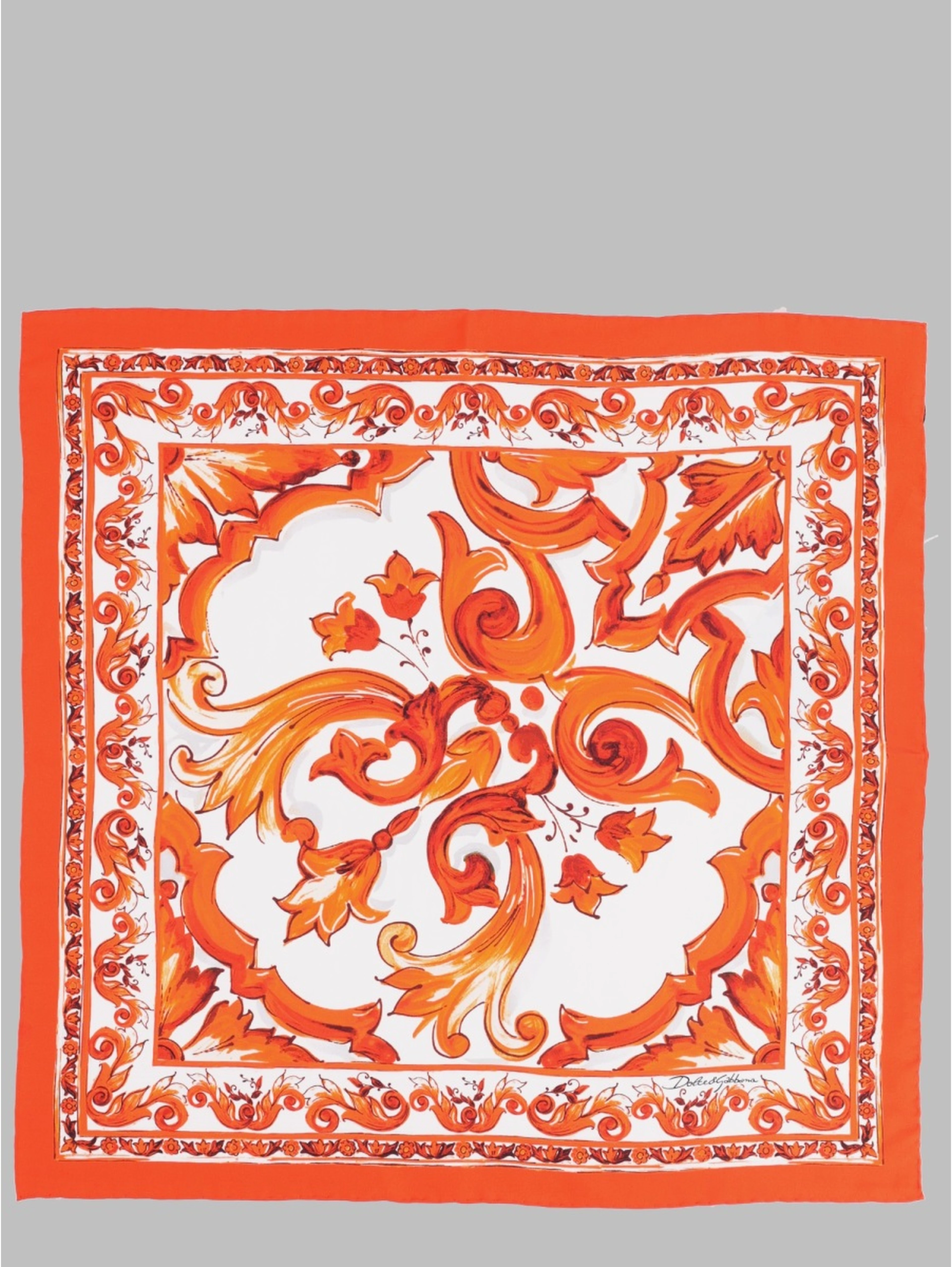 FOULARD IN TWILL DI SETA STAMPA MAIOLICA