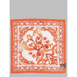 FOULARD IN TWILL DI SETA STAMPA MAIOLICA
