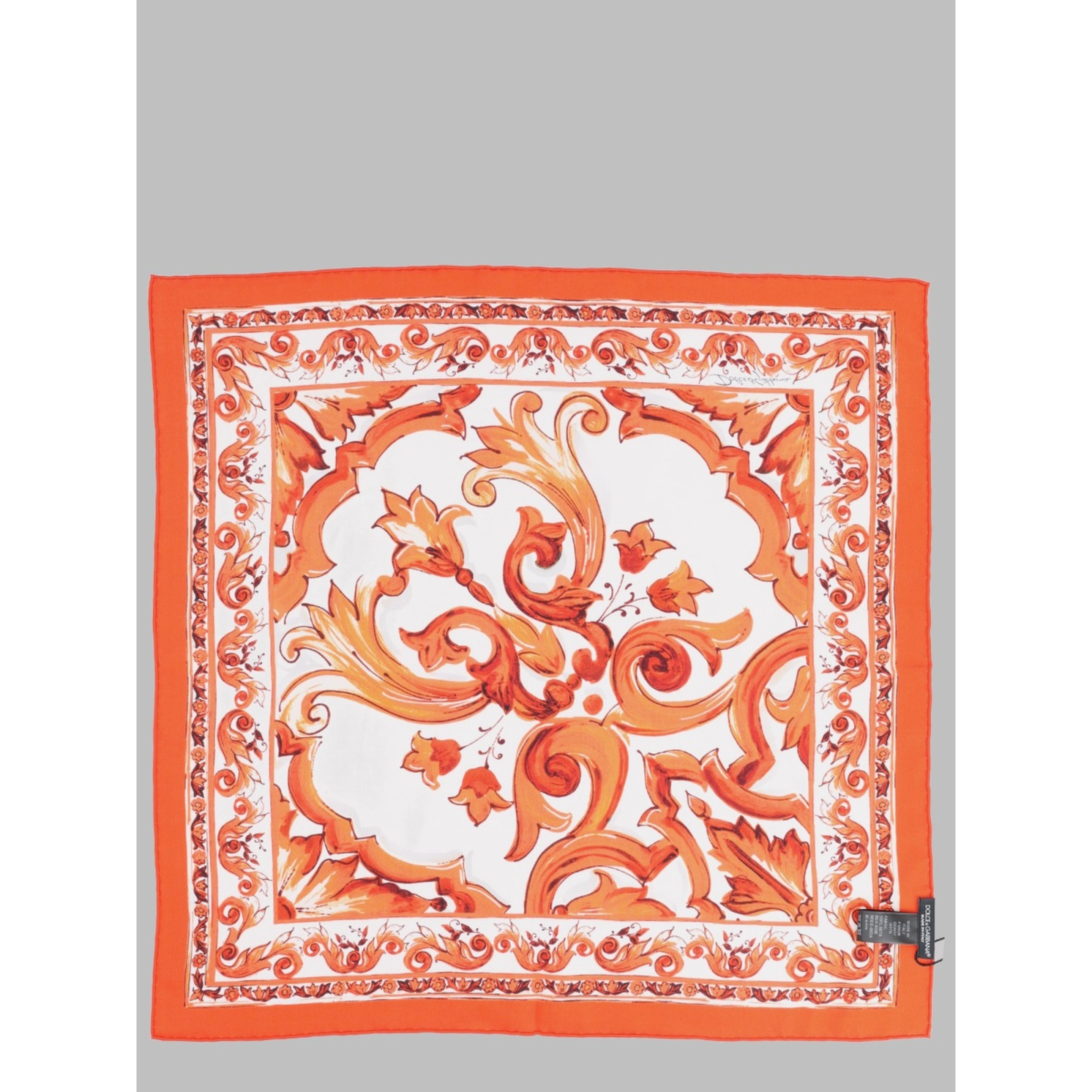 FOULARD IN TWILL DI SETA STAMPA MAIOLICA