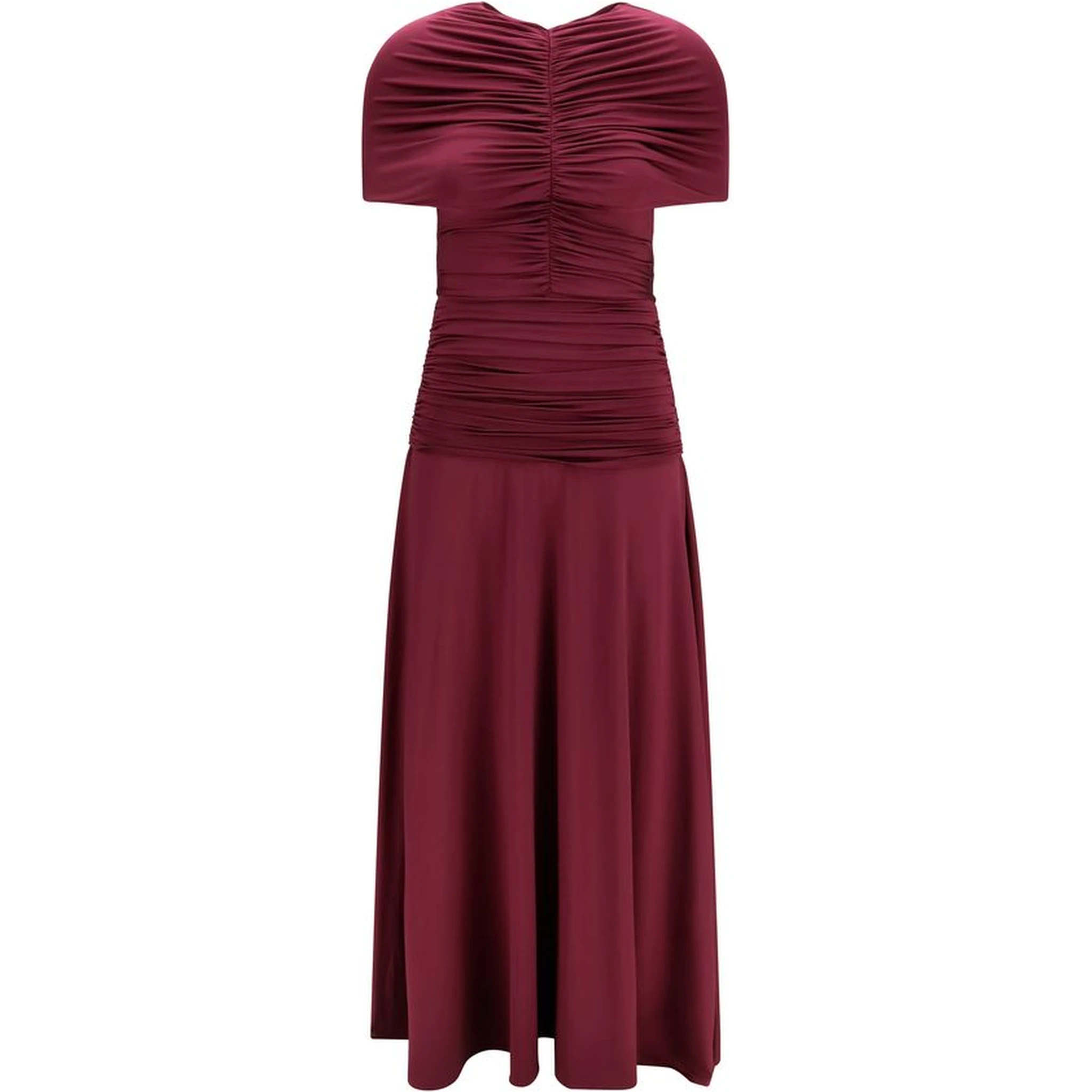 Bordeaux Viscose Casual Dress
