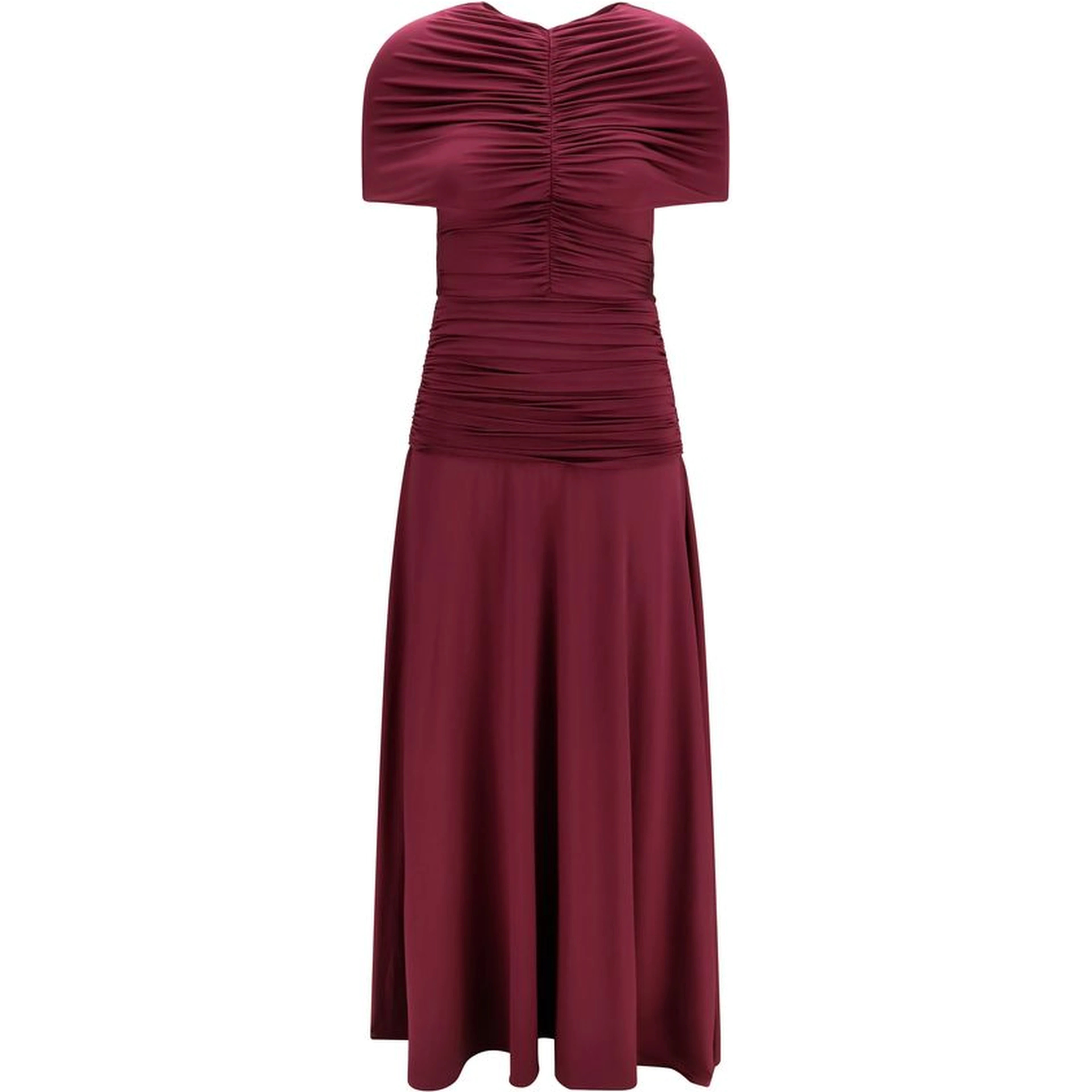 Bordeaux Viscose Casual Dress