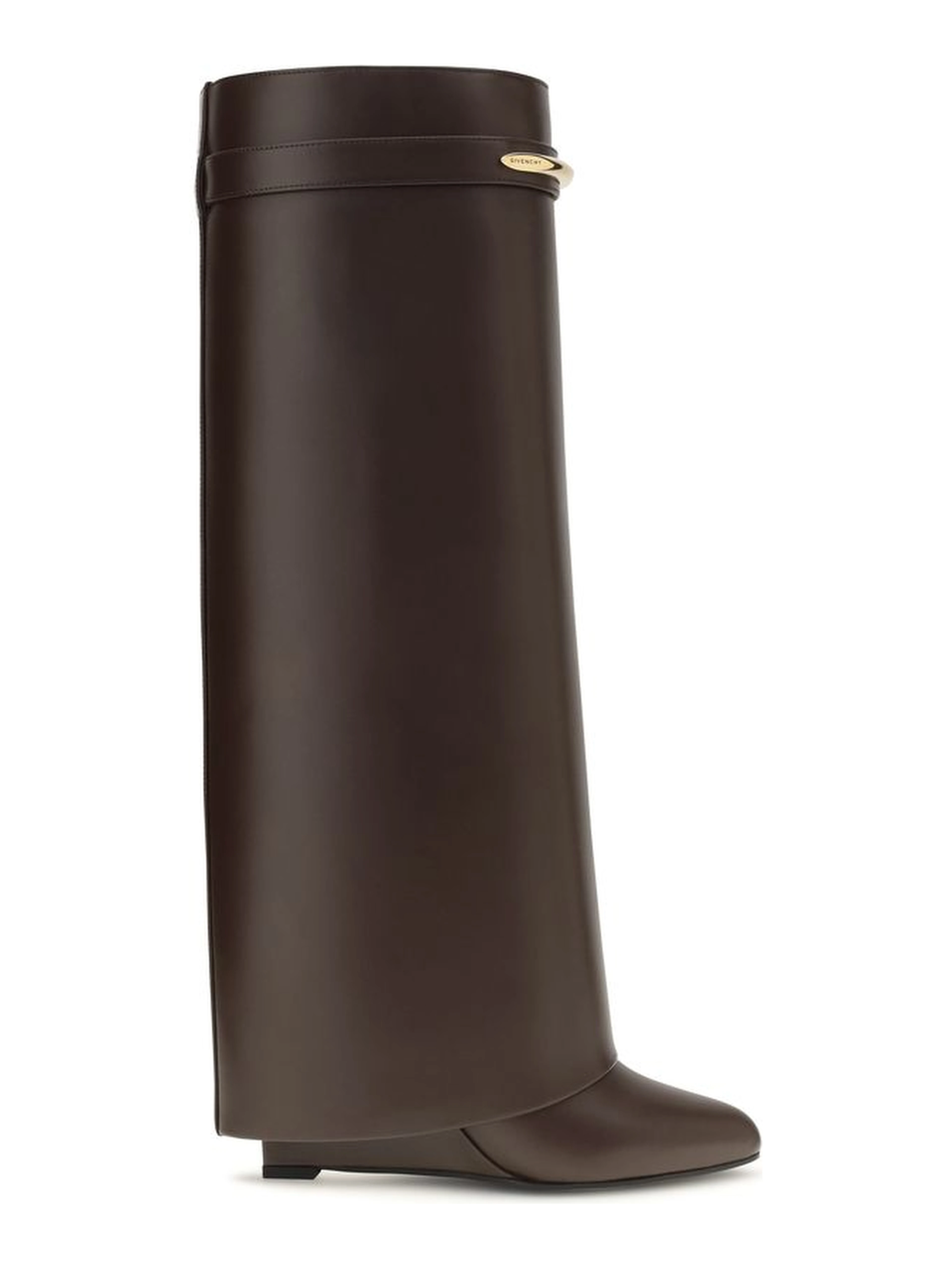 Brown Calf Leather Bos Taurus High Heel Boots