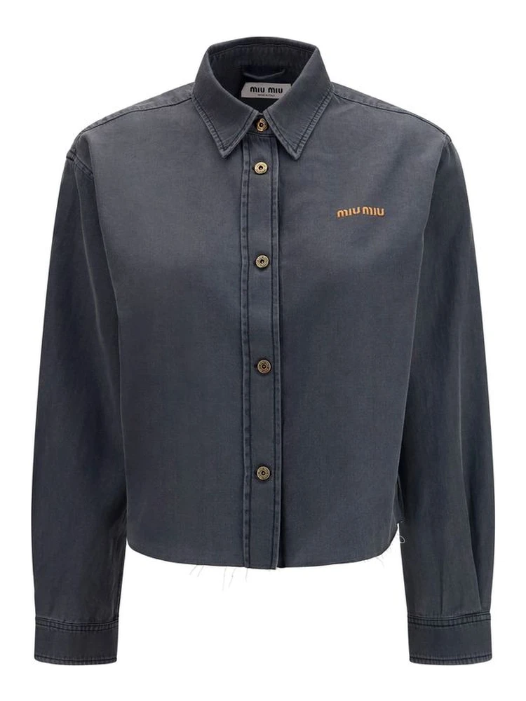 Gray Denim Shirt