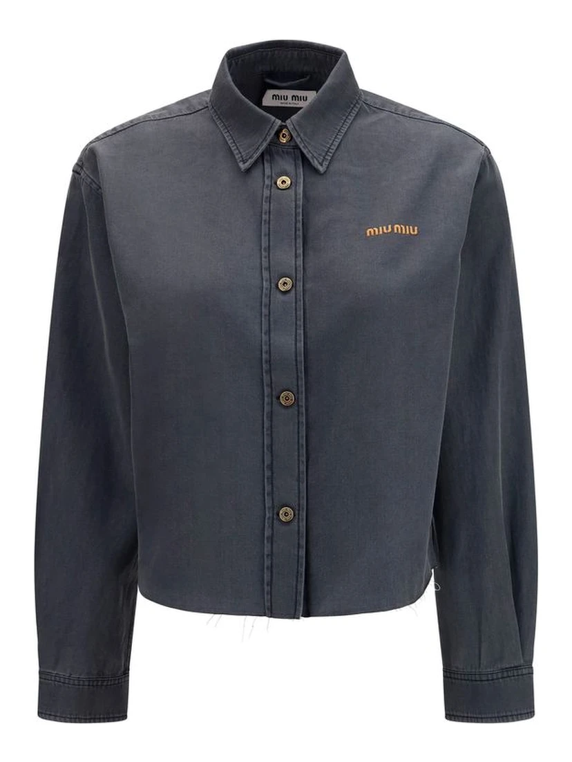Gray Denim Shirt