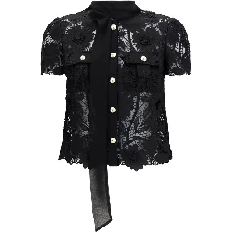 Black Polyester Blouse