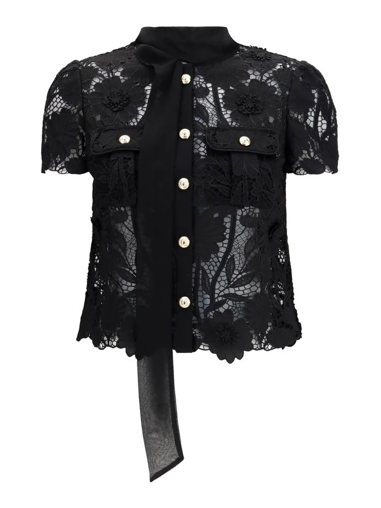Black Polyester Blouse