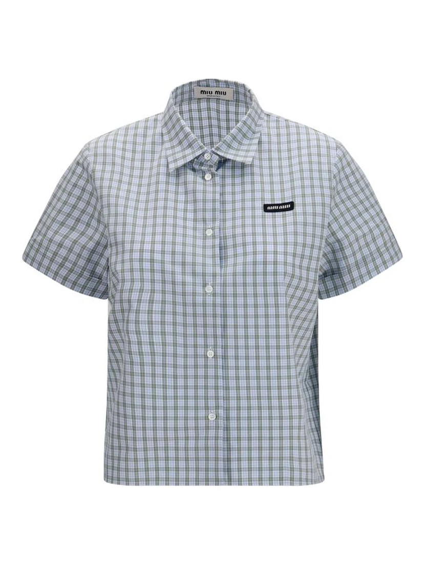 Blue Cotton Pattern Shirt