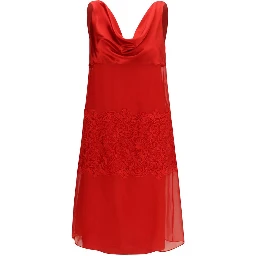 Multicolor Silk Cocktail Dress