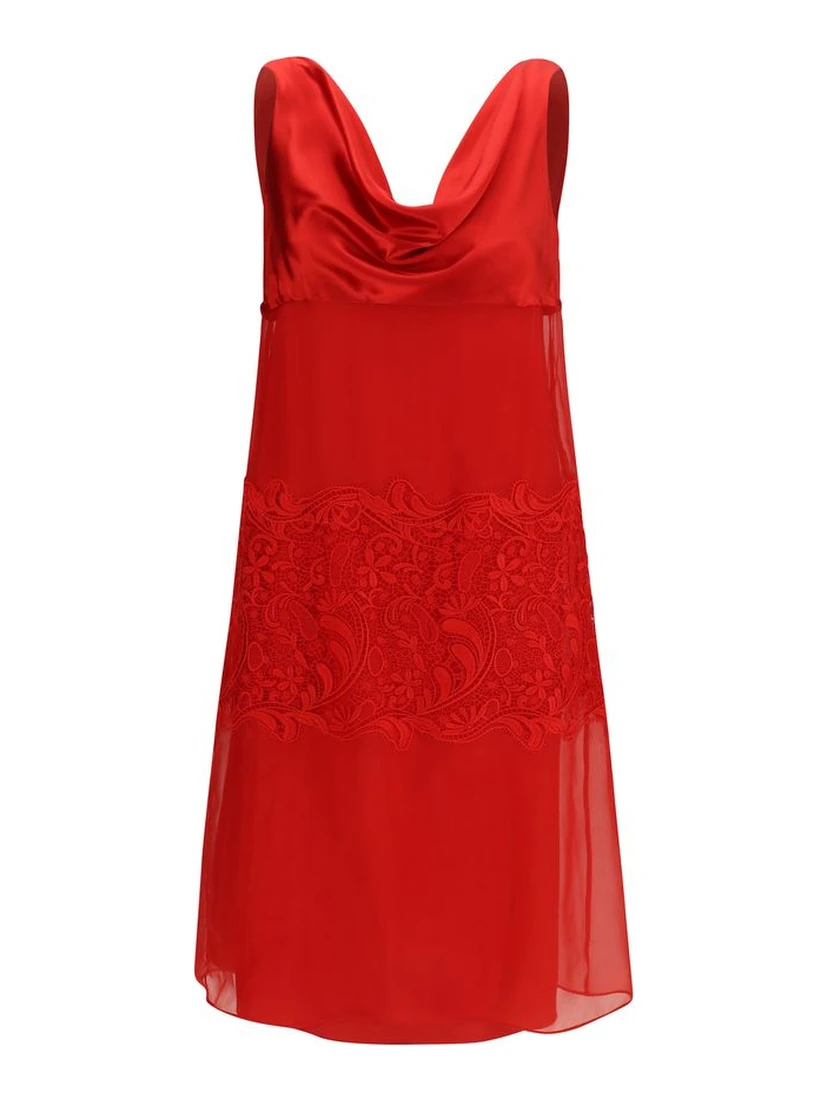 Multicolor Silk Cocktail Dress