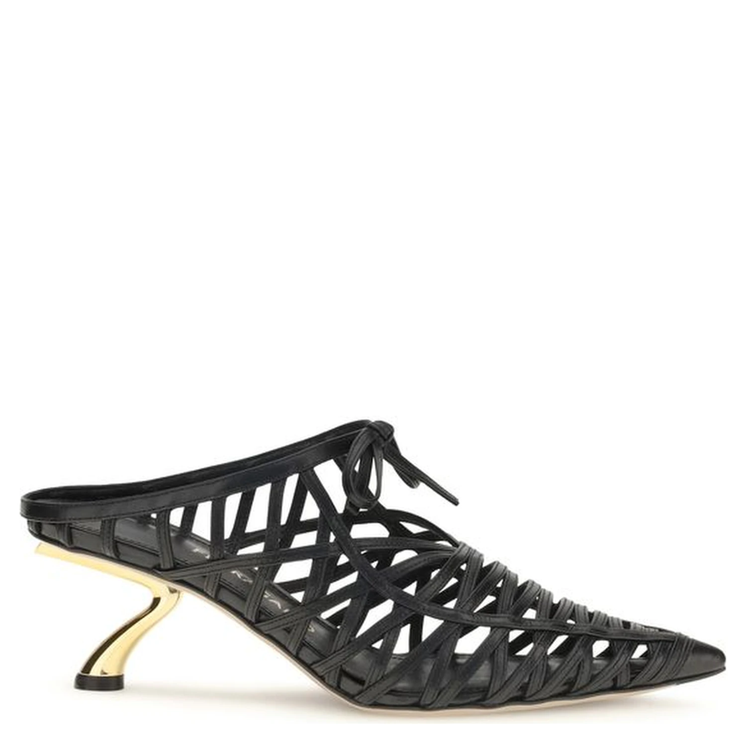 Black Calf Leather Bos Taurus Mules