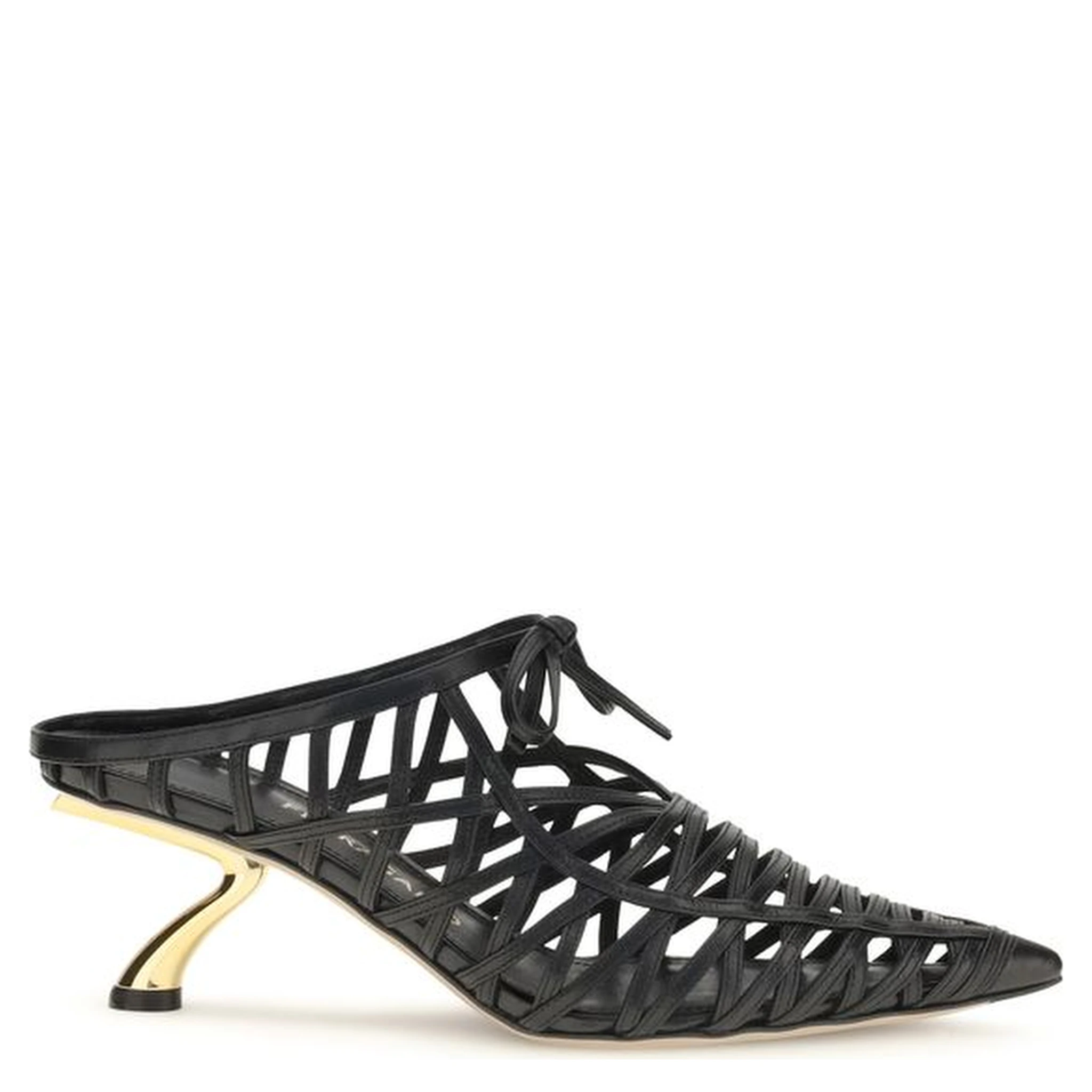Black Calf Leather Bos Taurus Mules