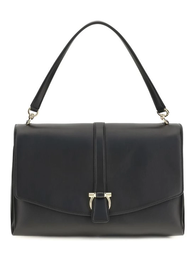 Black Calf Leather Bos Taurus Shoulder Bag