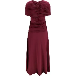 Bordeaux Viscose Casual Dress