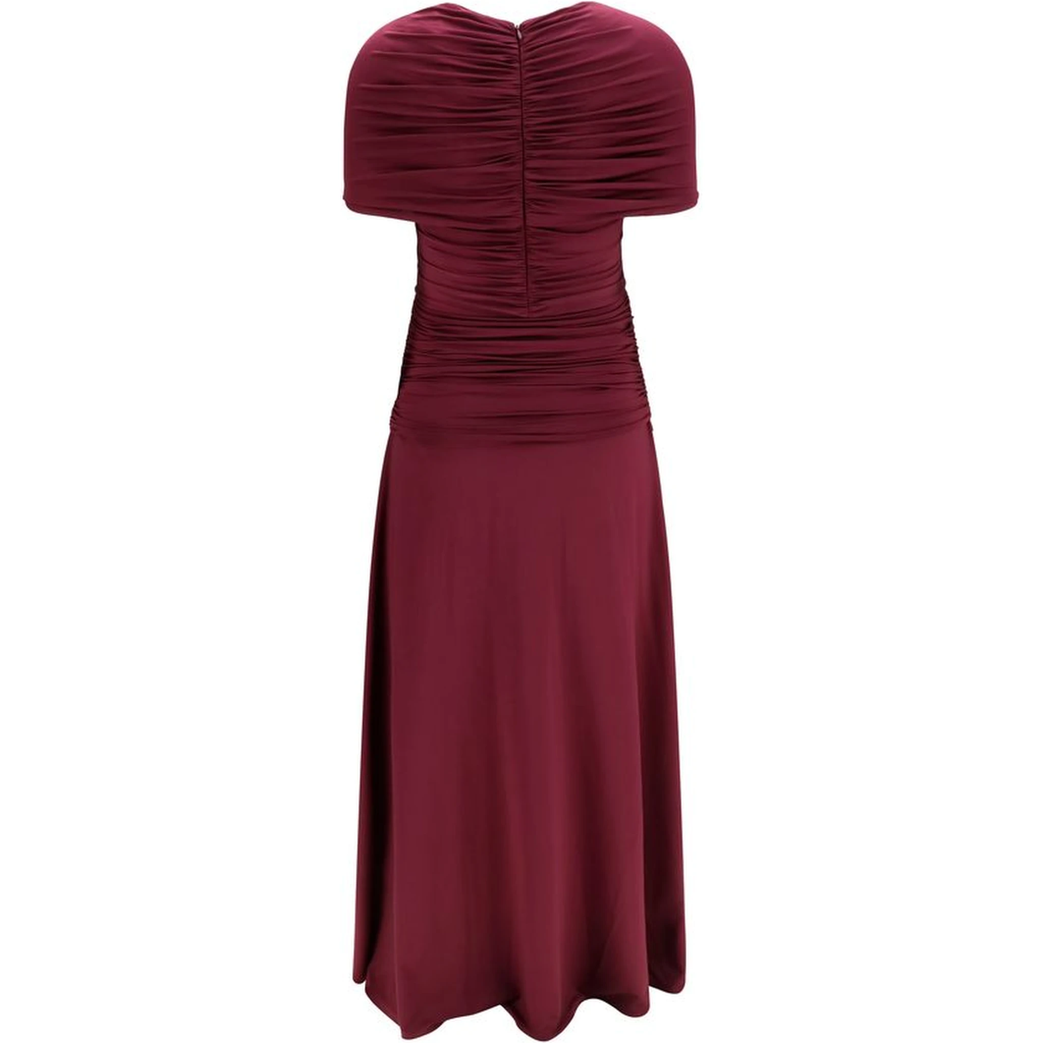 Bordeaux Viscose Casual Dress