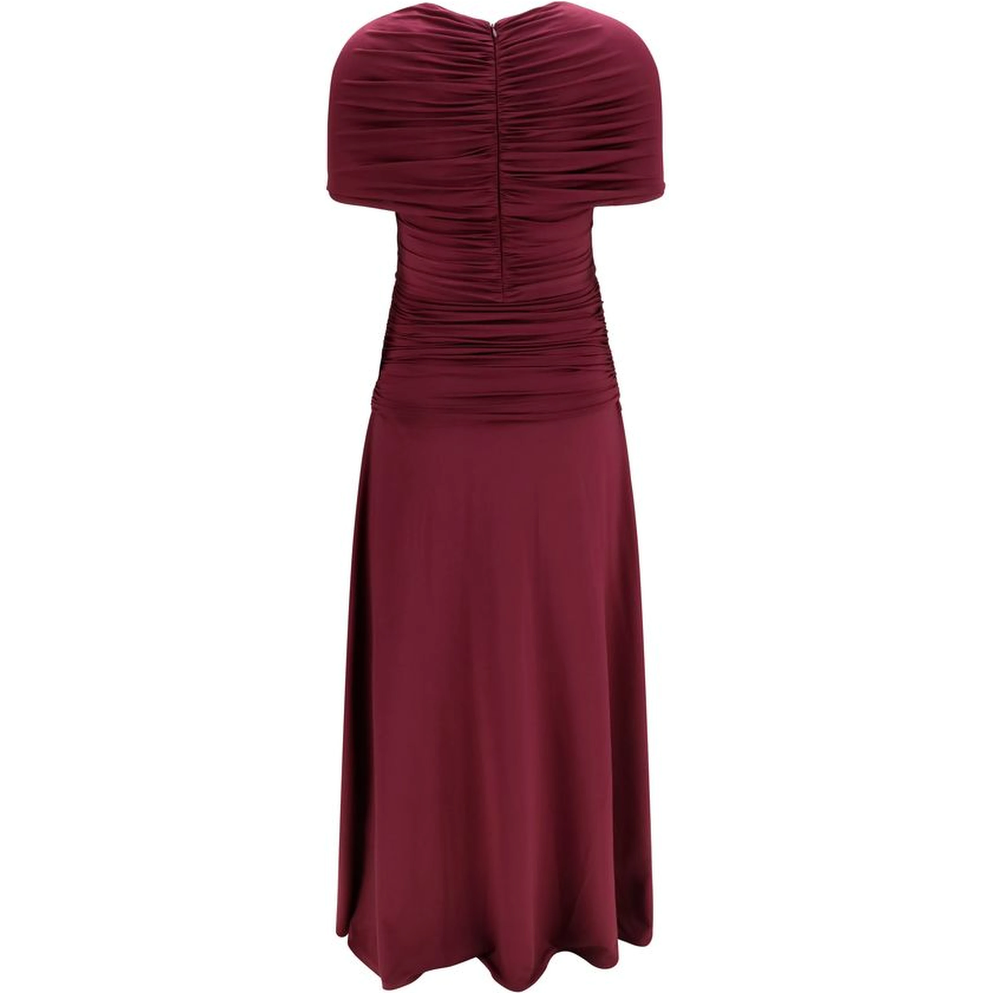 Bordeaux Viscose Casual Dress