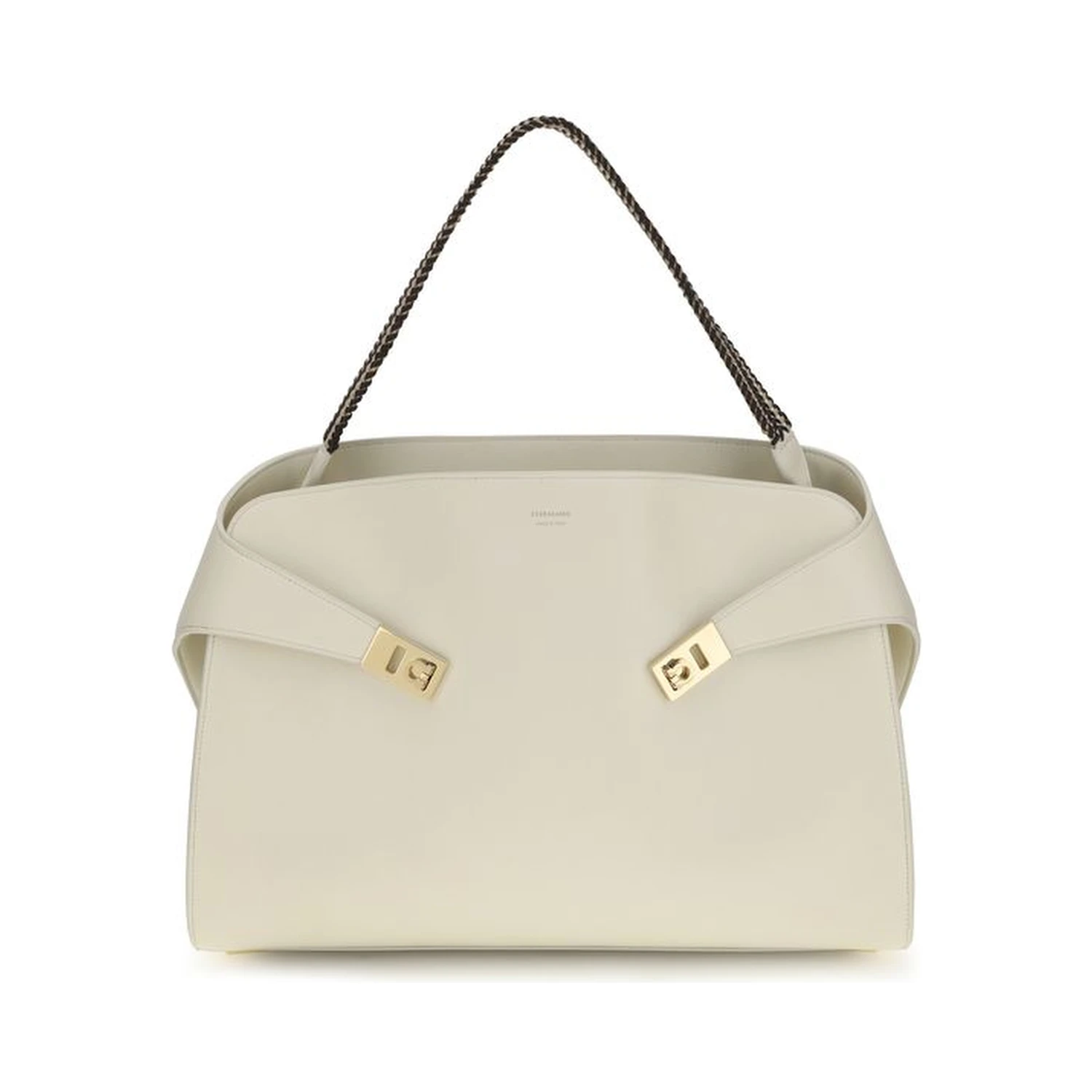 Beige Calf Leather Bos Taurus Shoulder Bag