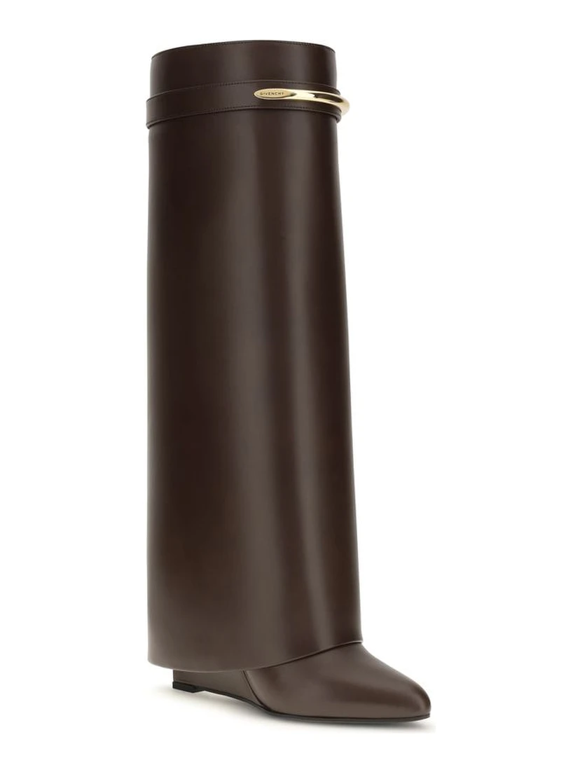 Brown Calf Leather Bos Taurus High Heel Boots