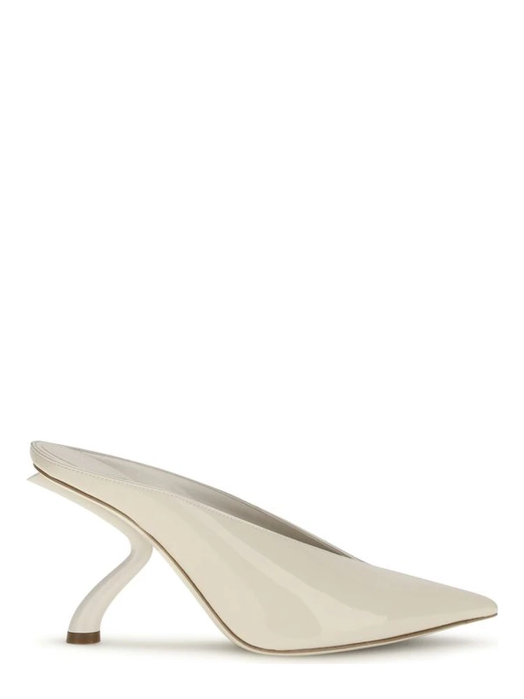 Beige Calf Leather Bos Taurus Mules