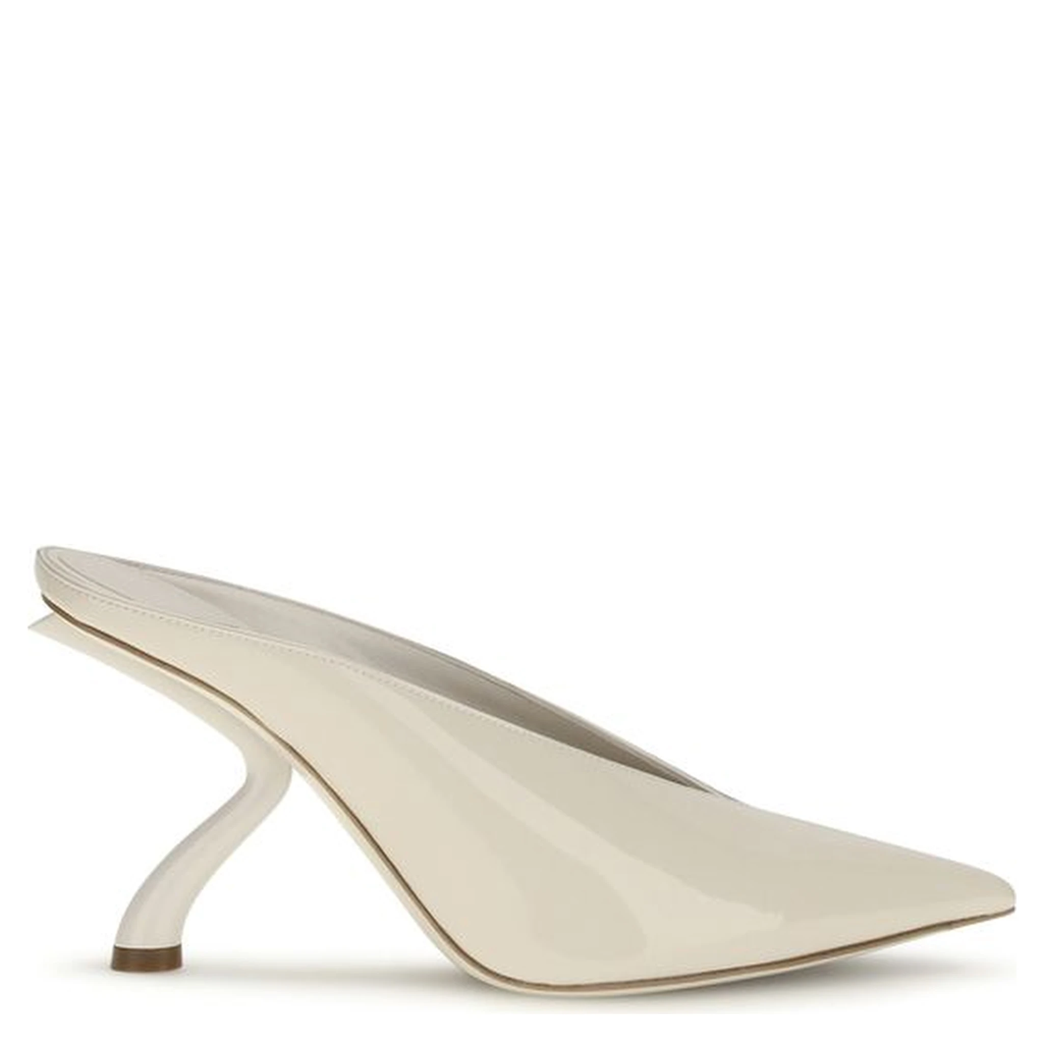 Beige Calf Leather Bos Taurus Mules