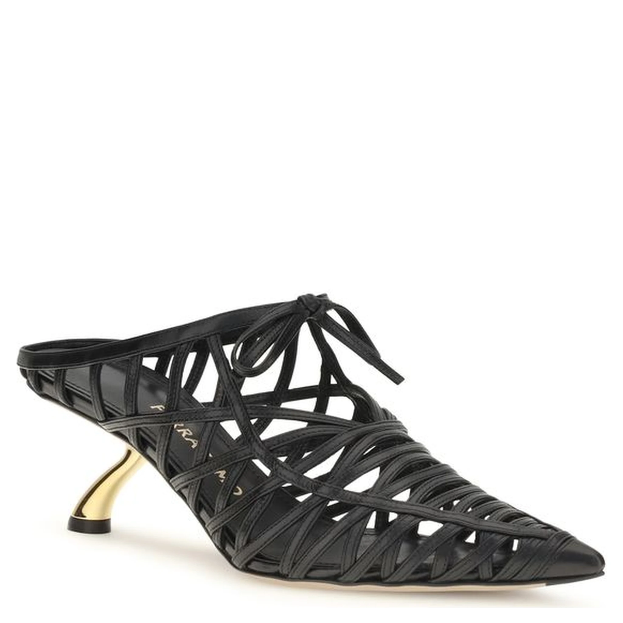 Black Calf Leather Bos Taurus Mules