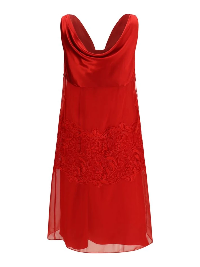 Multicolor Silk Cocktail Dress