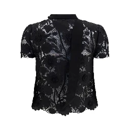 Black Polyester Blouse