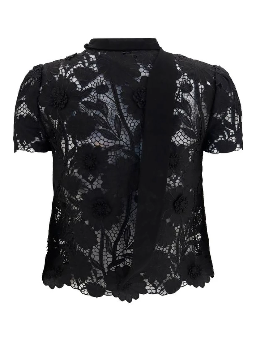 Black Polyester Blouse