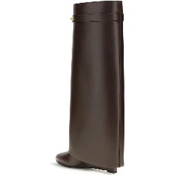 Brown Calf Leather Bos Taurus High Heel Boots
