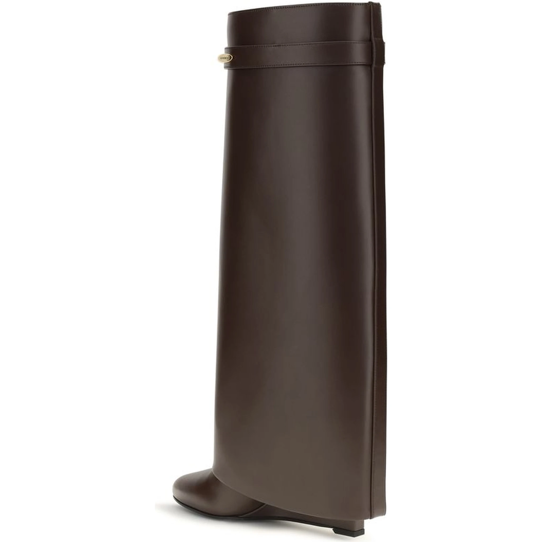 Brown Calf Leather Bos Taurus High Heel Boots