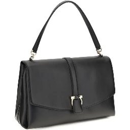 Black Calf Leather Bos Taurus Shoulder Bag