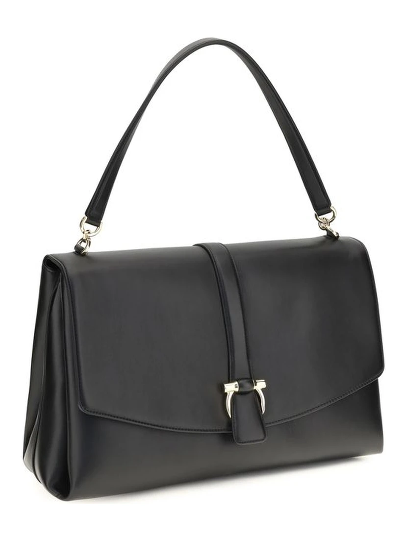 Black Calf Leather Bos Taurus Shoulder Bag