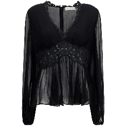 Black Viscose Blouse