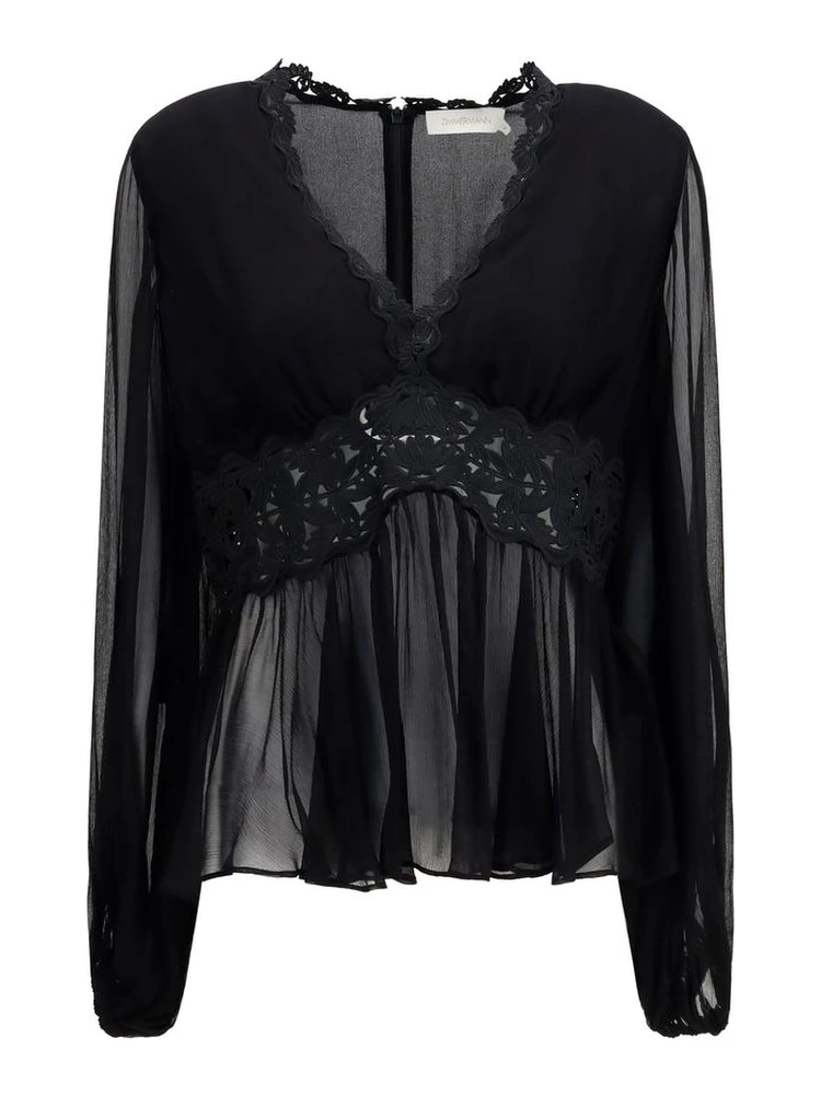 Black Viscose Blouse