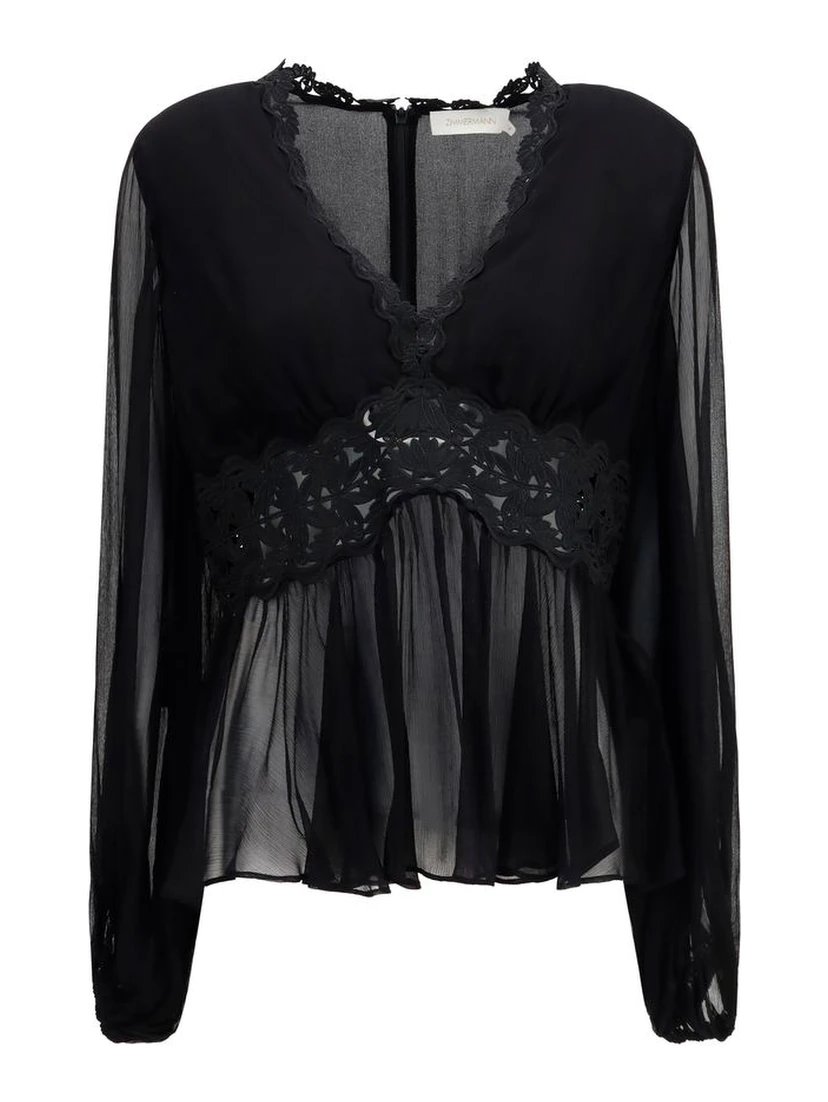 Black Viscose Blouse