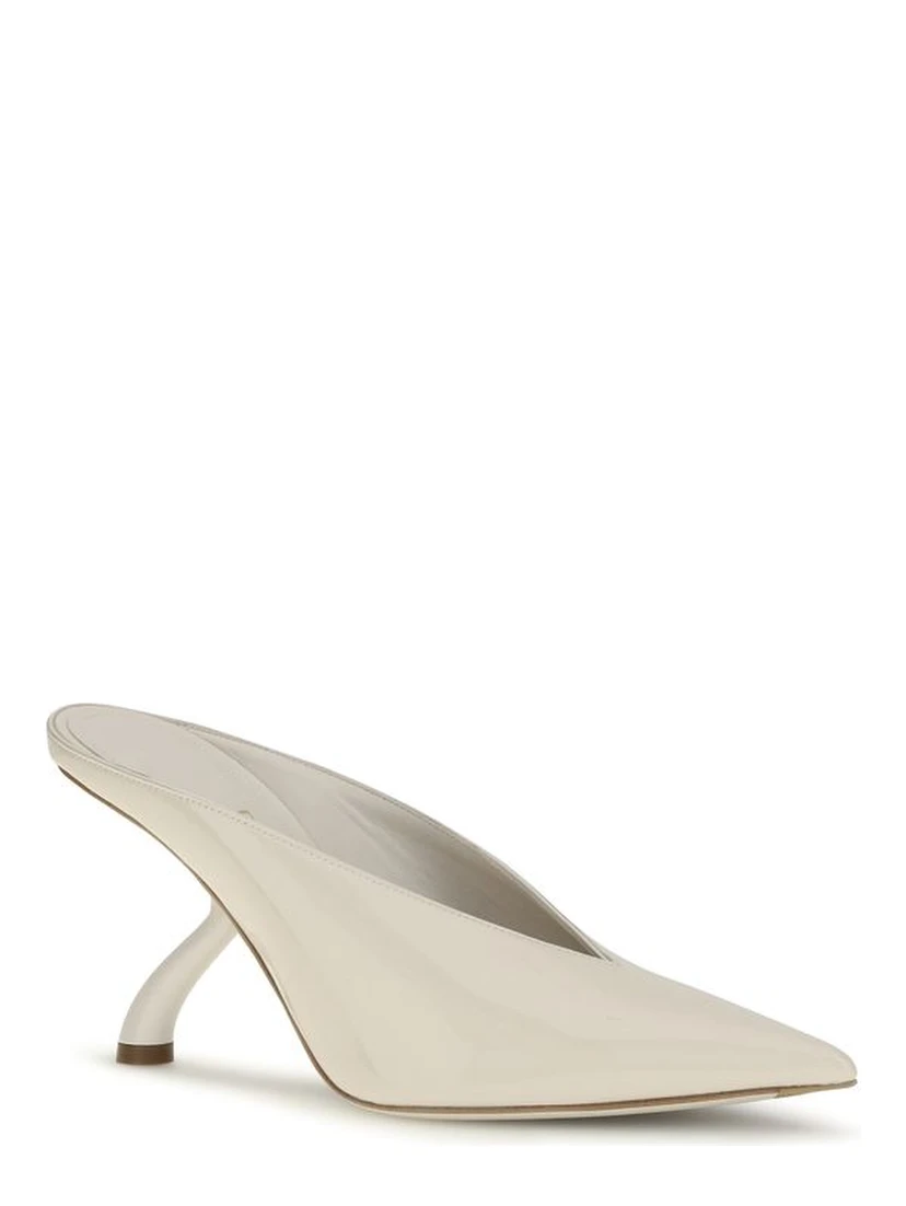 Beige Calf Leather Bos Taurus Mules